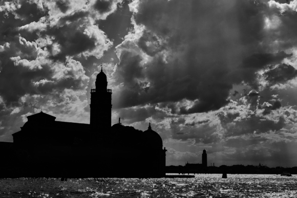 The silhouette of Venice