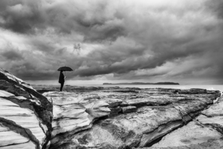 Umbrella on the rocks
