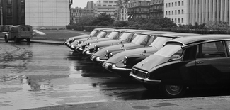Row of Citroen DS19s, Paris Row of Citroen DS19s, Paris