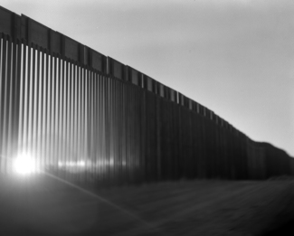 Border Wall, sunset