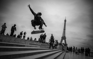 Jumping in Front of the Eiffel Tower Jumping in Front of the Eiffel Tower
