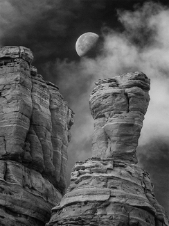 Half Moon over The Cockscomb, Arizona Half Moon over The Cockscomb, Arizona