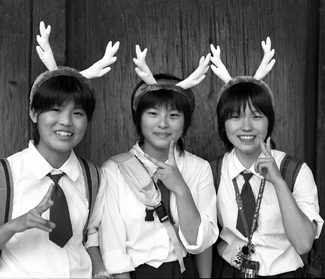 Girls with Antlers, Nara, Japan, 2005 Girls with Antlers, Nara, Japan, 2005