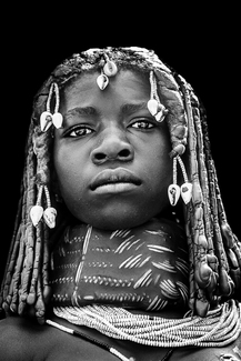 Angola Girl With Clay Necklace