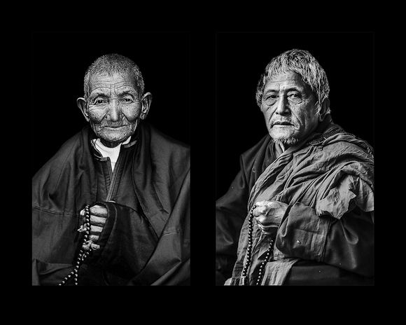 Nun And Monk, Bhutan
