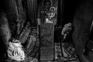 Inside a Lalibela Church, Ethiopia Inside a Lalibela Church, Ethiopia