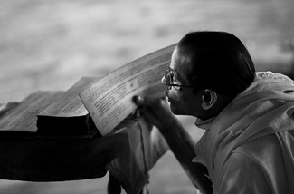 Monk with Scriptures Monk with Scriptures