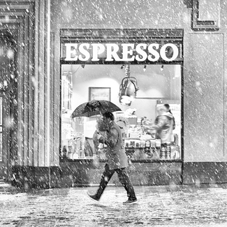 Snowfall in the city Snowfall in the city