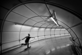 Skater in the tunnel Skater in the tunnel